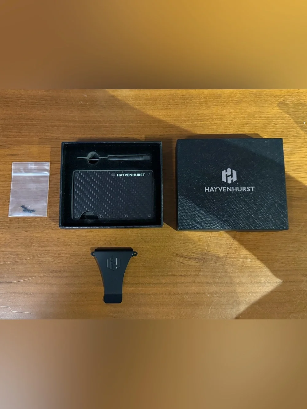 Hayvenhurst Wallet with Money Clip in Carbon Fiber